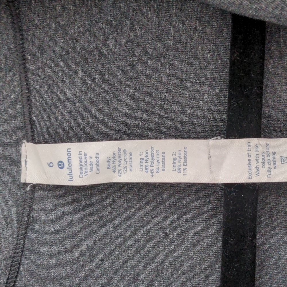 Lululemon Mesh Is More Jacket, Heathered Black, Womens Size 6 - Picture 11 of 12